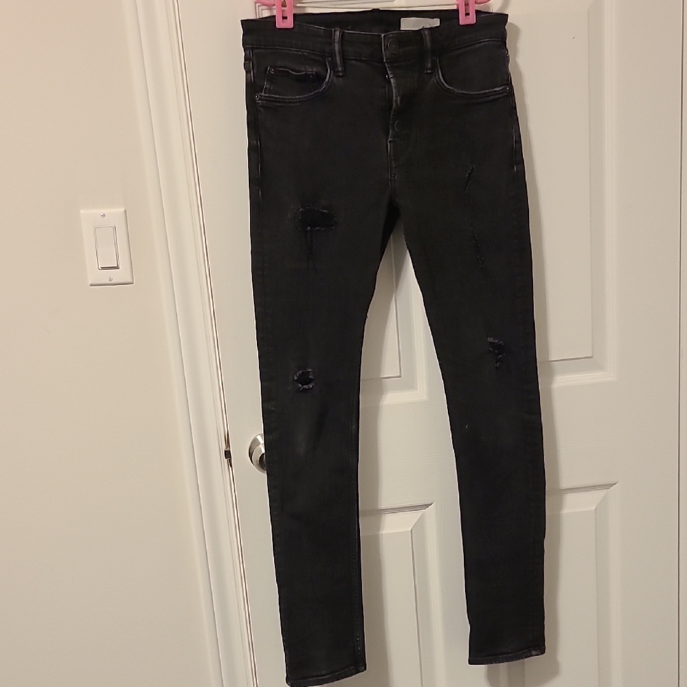 ❤️❤️All Saints Black Distressed Skinny Jeans❤️❤️